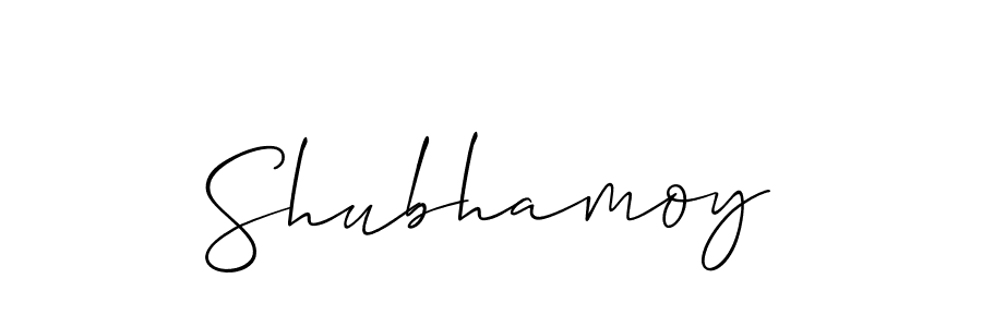 Allison_Script is a professional signature style that is perfect for those who want to add a touch of class to their signature. It is also a great choice for those who want to make their signature more unique. Get Shubhamoy name to fancy signature for free. Shubhamoy signature style 2 images and pictures png