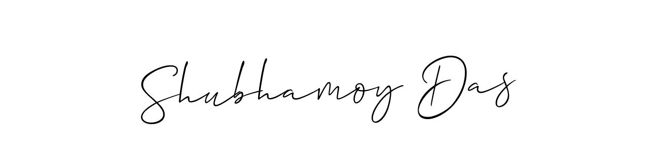 Create a beautiful signature design for name Shubhamoy Das. With this signature (Allison_Script) fonts, you can make a handwritten signature for free. Shubhamoy Das signature style 2 images and pictures png