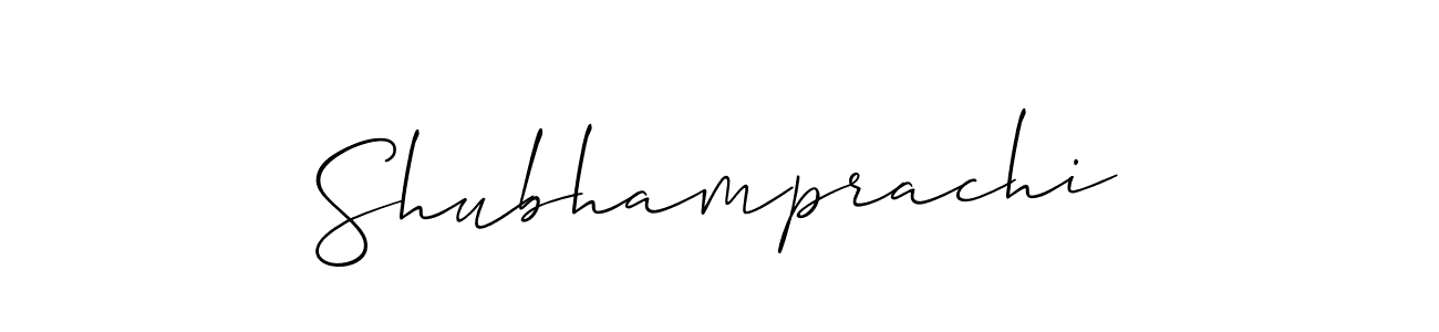 Create a beautiful signature design for name Shubhamprachi. With this signature (Allison_Script) fonts, you can make a handwritten signature for free. Shubhamprachi signature style 2 images and pictures png