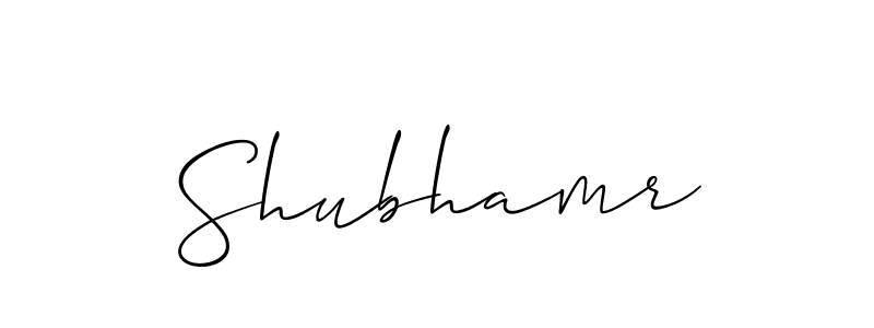 if you are searching for the best signature style for your name Shubhamr. so please give up your signature search. here we have designed multiple signature styles  using Allison_Script. Shubhamr signature style 2 images and pictures png