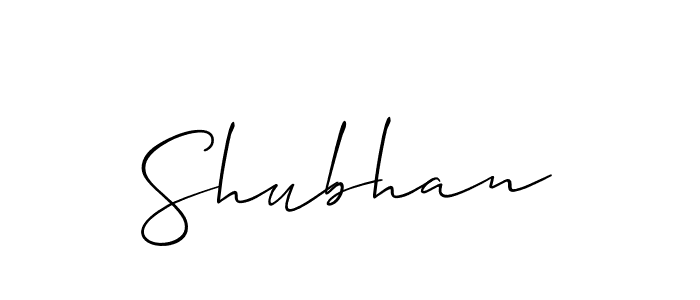 Also we have Shubhan name is the best signature style. Create professional handwritten signature collection using Allison_Script autograph style. Shubhan signature style 2 images and pictures png