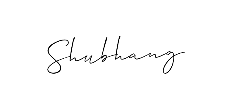 Best and Professional Signature Style for Shubhang. Allison_Script Best Signature Style Collection. Shubhang signature style 2 images and pictures png