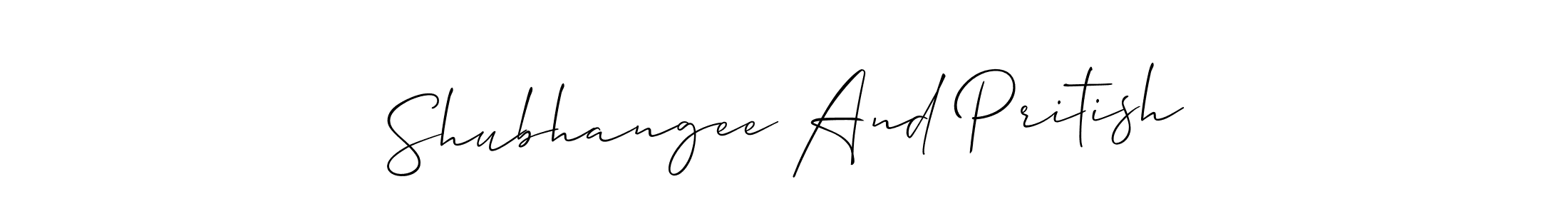 Best and Professional Signature Style for Shubhangee And Pritish. Allison_Script Best Signature Style Collection. Shubhangee And Pritish signature style 2 images and pictures png