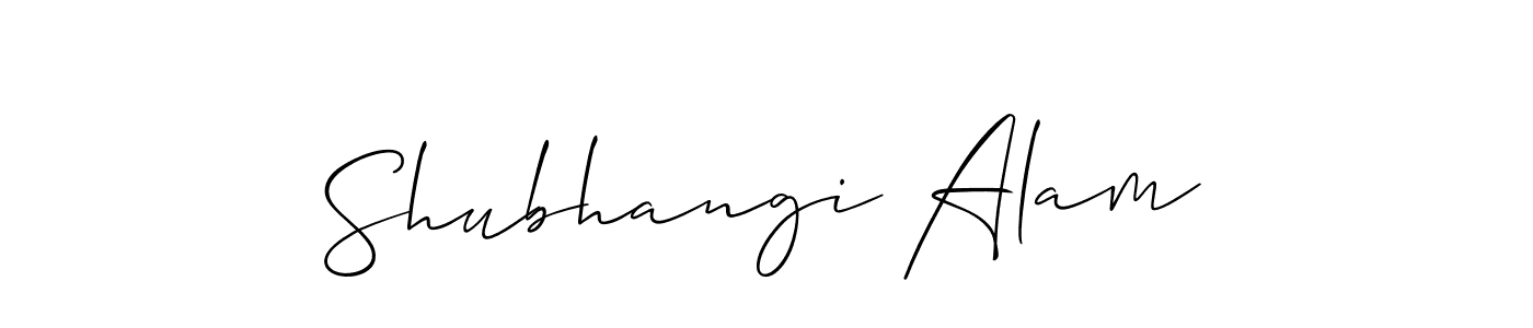 Also we have Shubhangi Alam name is the best signature style. Create professional handwritten signature collection using Allison_Script autograph style. Shubhangi Alam signature style 2 images and pictures png