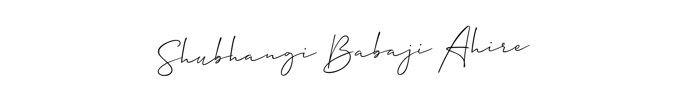 Shubhangi Babaji Ahire stylish signature style. Best Handwritten Sign (Allison_Script) for my name. Handwritten Signature Collection Ideas for my name Shubhangi Babaji Ahire. Shubhangi Babaji Ahire signature style 2 images and pictures png