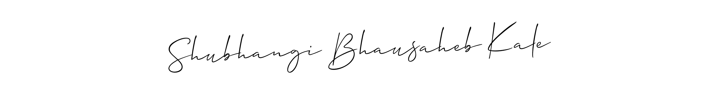 Make a beautiful signature design for name Shubhangi Bhausaheb Kale. With this signature (Allison_Script) style, you can create a handwritten signature for free. Shubhangi Bhausaheb Kale signature style 2 images and pictures png
