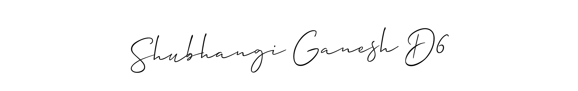 Create a beautiful signature design for name Shubhangi Ganesh D6. With this signature (Allison_Script) fonts, you can make a handwritten signature for free. Shubhangi Ganesh D6 signature style 2 images and pictures png