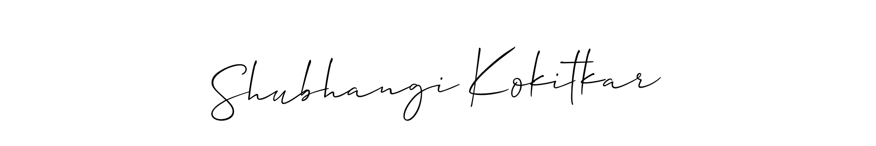 Also we have Shubhangi Kokitkar name is the best signature style. Create professional handwritten signature collection using Allison_Script autograph style. Shubhangi Kokitkar signature style 2 images and pictures png