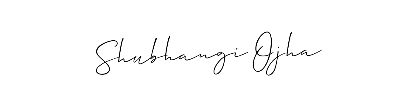 Create a beautiful signature design for name Shubhangi Ojha. With this signature (Allison_Script) fonts, you can make a handwritten signature for free. Shubhangi Ojha signature style 2 images and pictures png