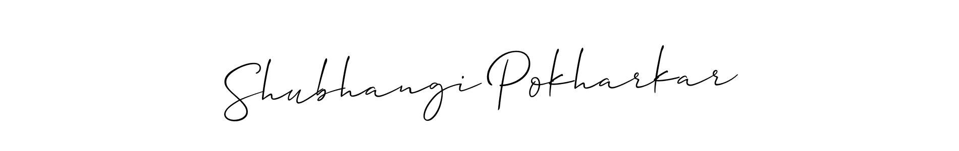 Design your own signature with our free online signature maker. With this signature software, you can create a handwritten (Allison_Script) signature for name Shubhangi Pokharkar. Shubhangi Pokharkar signature style 2 images and pictures png