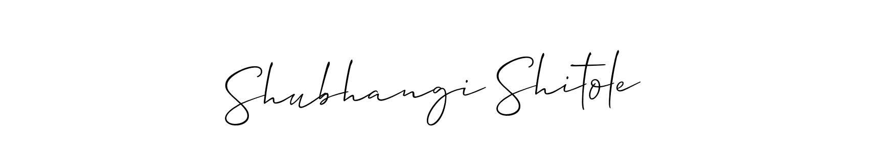 Make a short Shubhangi Shitole signature style. Manage your documents anywhere anytime using Allison_Script. Create and add eSignatures, submit forms, share and send files easily. Shubhangi Shitole signature style 2 images and pictures png