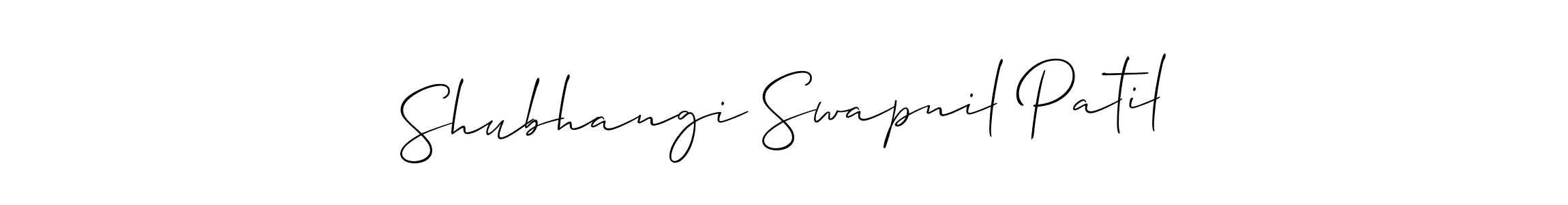Use a signature maker to create a handwritten signature online. With this signature software, you can design (Allison_Script) your own signature for name Shubhangi Swapnil Patil. Shubhangi Swapnil Patil signature style 2 images and pictures png