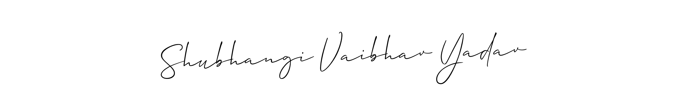 Also we have Shubhangi Vaibhav Yadav name is the best signature style. Create professional handwritten signature collection using Allison_Script autograph style. Shubhangi Vaibhav Yadav signature style 2 images and pictures png