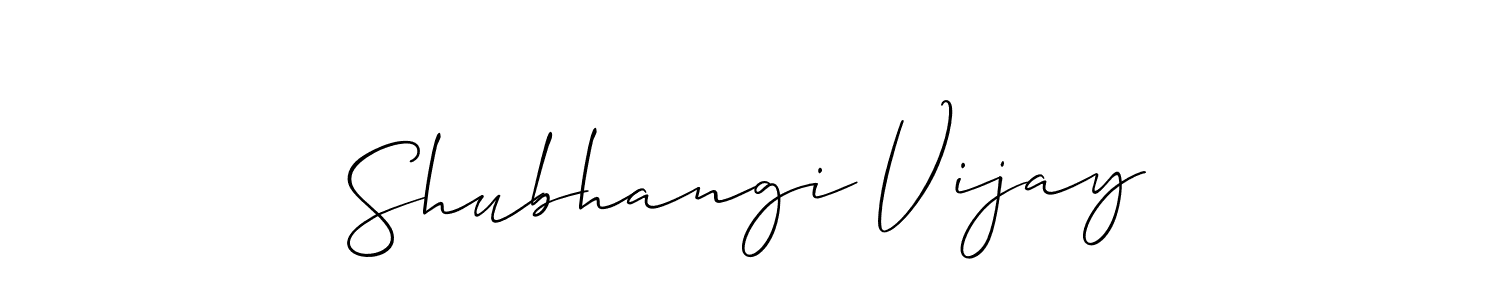 Create a beautiful signature design for name Shubhangi Vijay. With this signature (Allison_Script) fonts, you can make a handwritten signature for free. Shubhangi Vijay signature style 2 images and pictures png