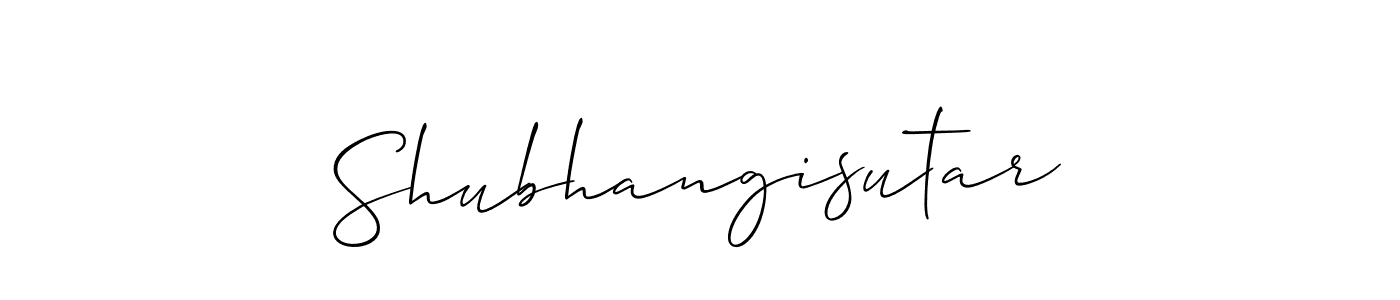 Make a beautiful signature design for name Shubhangisutar. With this signature (Allison_Script) style, you can create a handwritten signature for free. Shubhangisutar signature style 2 images and pictures png