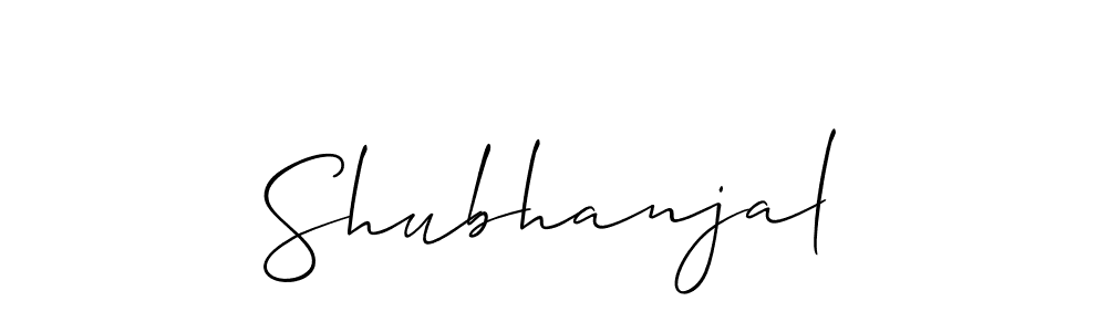 Use a signature maker to create a handwritten signature online. With this signature software, you can design (Allison_Script) your own signature for name Shubhanjal. Shubhanjal signature style 2 images and pictures png