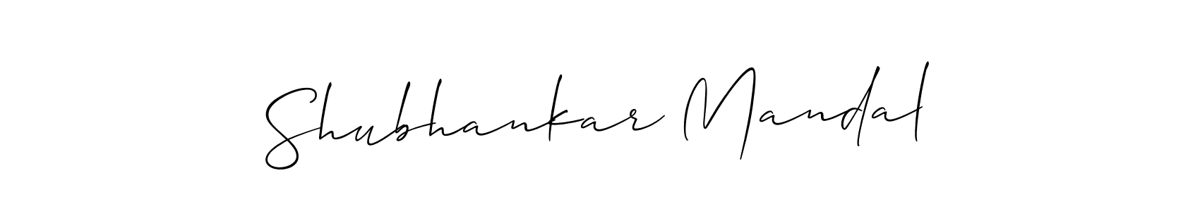 You should practise on your own different ways (Allison_Script) to write your name (Shubhankar Mandal) in signature. don't let someone else do it for you. Shubhankar Mandal signature style 2 images and pictures png