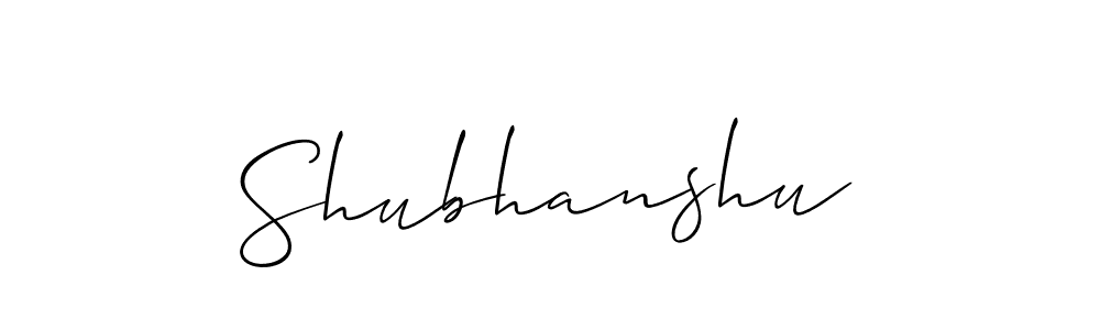Make a beautiful signature design for name Shubhanshu. With this signature (Allison_Script) style, you can create a handwritten signature for free. Shubhanshu signature style 2 images and pictures png