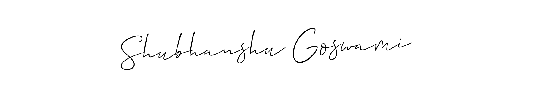 Best and Professional Signature Style for Shubhanshu Goswami. Allison_Script Best Signature Style Collection. Shubhanshu Goswami signature style 2 images and pictures png
