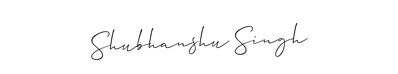 This is the best signature style for the Shubhanshu Singh name. Also you like these signature font (Allison_Script). Mix name signature. Shubhanshu Singh signature style 2 images and pictures png