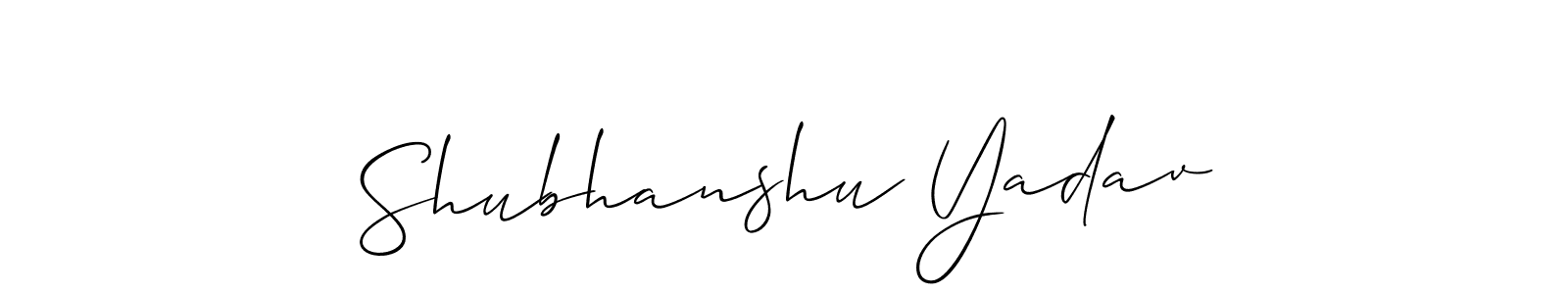 Similarly Allison_Script is the best handwritten signature design. Signature creator online .You can use it as an online autograph creator for name Shubhanshu Yadav. Shubhanshu Yadav signature style 2 images and pictures png