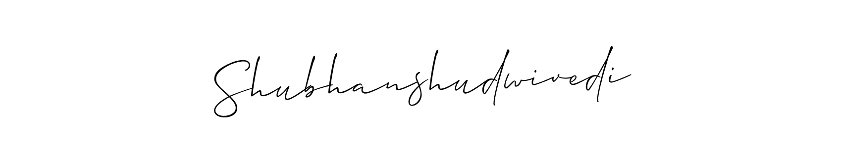 How to make Shubhanshudwivedi signature? Allison_Script is a professional autograph style. Create handwritten signature for Shubhanshudwivedi name. Shubhanshudwivedi signature style 2 images and pictures png