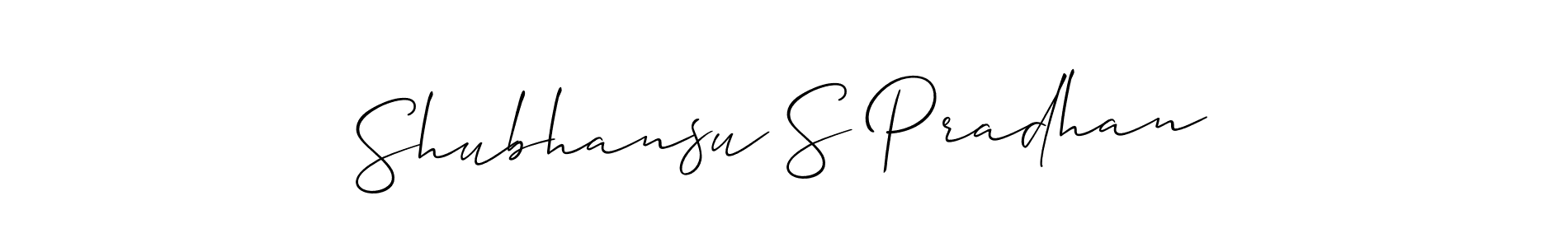 Make a short Shubhansu S Pradhan signature style. Manage your documents anywhere anytime using Allison_Script. Create and add eSignatures, submit forms, share and send files easily. Shubhansu S Pradhan signature style 2 images and pictures png