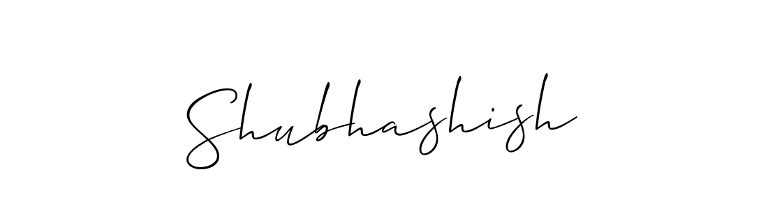 Allison_Script is a professional signature style that is perfect for those who want to add a touch of class to their signature. It is also a great choice for those who want to make their signature more unique. Get Shubhashish name to fancy signature for free. Shubhashish signature style 2 images and pictures png