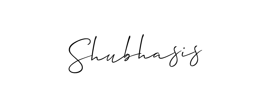 Make a beautiful signature design for name Shubhasis. With this signature (Allison_Script) style, you can create a handwritten signature for free. Shubhasis signature style 2 images and pictures png