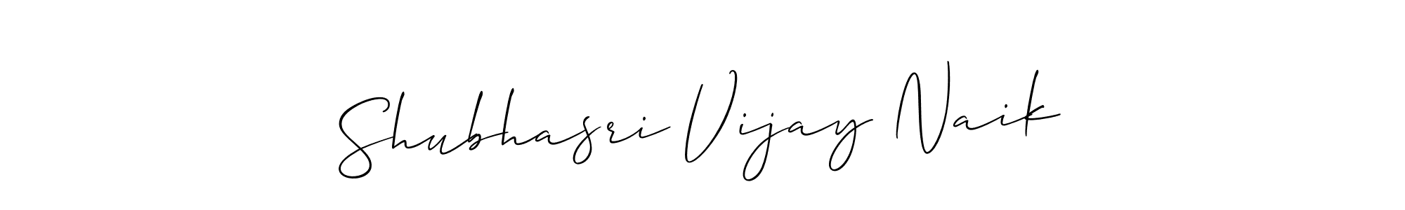 Make a beautiful signature design for name Shubhasri Vijay Naik. With this signature (Allison_Script) style, you can create a handwritten signature for free. Shubhasri Vijay Naik signature style 2 images and pictures png