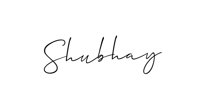 Create a beautiful signature design for name Shubhay. With this signature (Allison_Script) fonts, you can make a handwritten signature for free. Shubhay signature style 2 images and pictures png