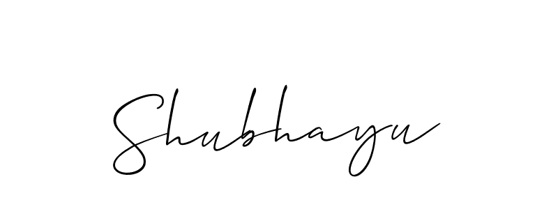 How to Draw Shubhayu signature style? Allison_Script is a latest design signature styles for name Shubhayu. Shubhayu signature style 2 images and pictures png