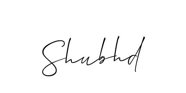 You should practise on your own different ways (Allison_Script) to write your name (Shubhd) in signature. don't let someone else do it for you. Shubhd signature style 2 images and pictures png