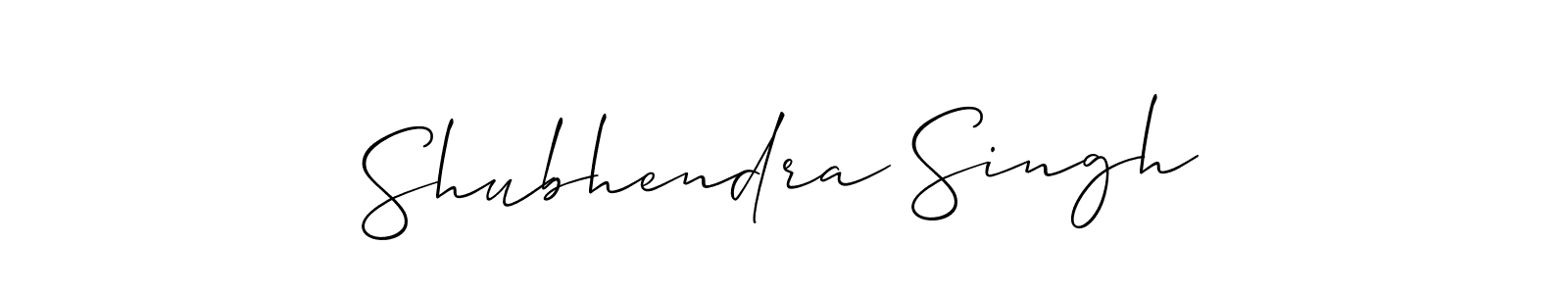 Make a beautiful signature design for name Shubhendra Singh. With this signature (Allison_Script) style, you can create a handwritten signature for free. Shubhendra Singh signature style 2 images and pictures png