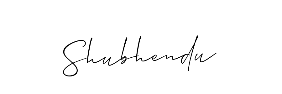 How to make Shubhendu name signature. Use Allison_Script style for creating short signs online. This is the latest handwritten sign. Shubhendu signature style 2 images and pictures png