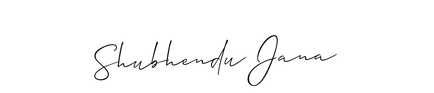 How to make Shubhendu Jana signature? Allison_Script is a professional autograph style. Create handwritten signature for Shubhendu Jana name. Shubhendu Jana signature style 2 images and pictures png