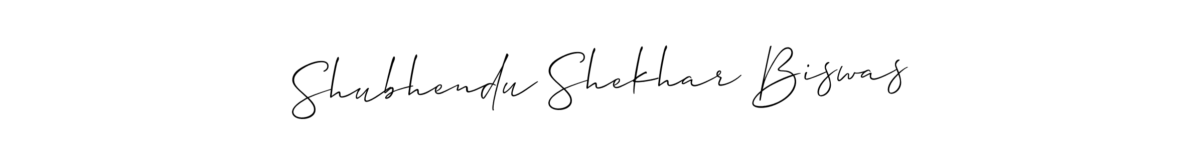 How to make Shubhendu Shekhar Biswas name signature. Use Allison_Script style for creating short signs online. This is the latest handwritten sign. Shubhendu Shekhar Biswas signature style 2 images and pictures png