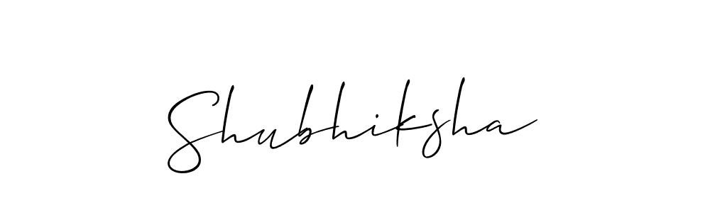 if you are searching for the best signature style for your name Shubhiksha. so please give up your signature search. here we have designed multiple signature styles  using Allison_Script. Shubhiksha signature style 2 images and pictures png