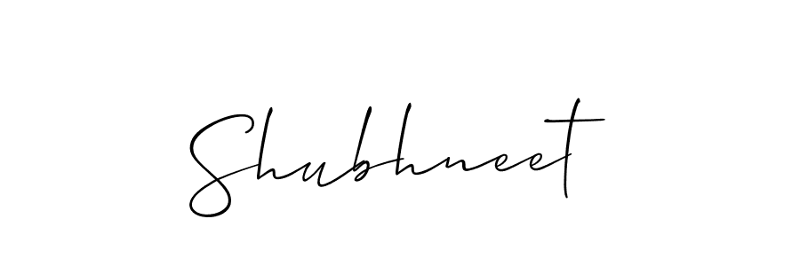 The best way (Allison_Script) to make a short signature is to pick only two or three words in your name. The name Shubhneet include a total of six letters. For converting this name. Shubhneet signature style 2 images and pictures png