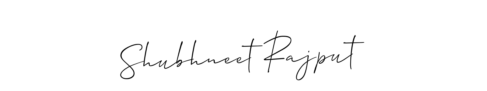 This is the best signature style for the Shubhneet Rajput name. Also you like these signature font (Allison_Script). Mix name signature. Shubhneet Rajput signature style 2 images and pictures png