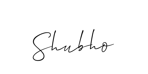 Also we have Shubho name is the best signature style. Create professional handwritten signature collection using Allison_Script autograph style. Shubho signature style 2 images and pictures png