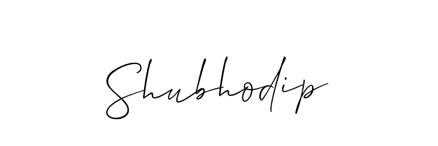 Design your own signature with our free online signature maker. With this signature software, you can create a handwritten (Allison_Script) signature for name Shubhodip. Shubhodip signature style 2 images and pictures png
