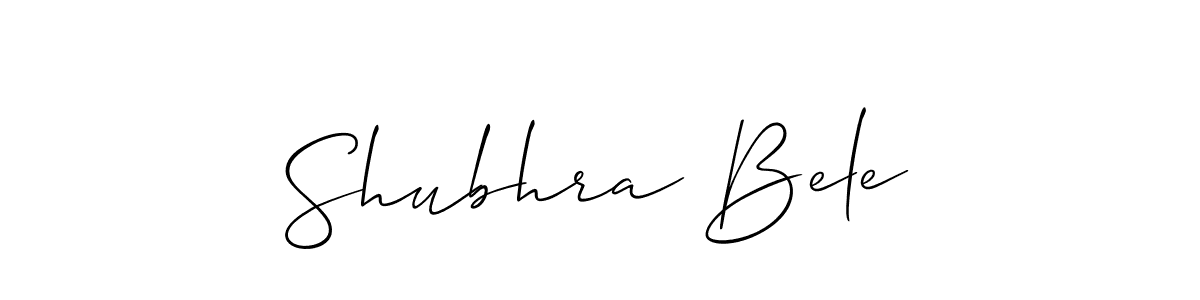 You should practise on your own different ways (Allison_Script) to write your name (Shubhra Bele) in signature. don't let someone else do it for you. Shubhra Bele signature style 2 images and pictures png