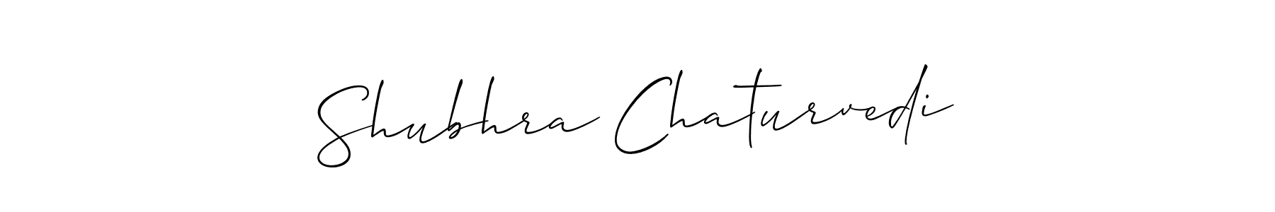 Design your own signature with our free online signature maker. With this signature software, you can create a handwritten (Allison_Script) signature for name Shubhra Chaturvedi. Shubhra Chaturvedi signature style 2 images and pictures png