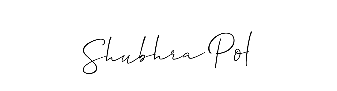 How to make Shubhra Pol name signature. Use Allison_Script style for creating short signs online. This is the latest handwritten sign. Shubhra Pol signature style 2 images and pictures png