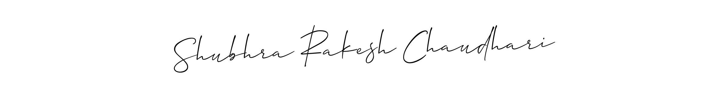 Make a short Shubhra Rakesh Chaudhari signature style. Manage your documents anywhere anytime using Allison_Script. Create and add eSignatures, submit forms, share and send files easily. Shubhra Rakesh Chaudhari signature style 2 images and pictures png