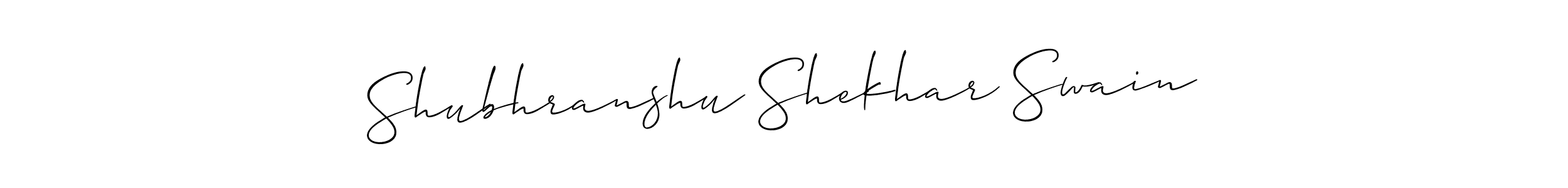 Create a beautiful signature design for name Shubhranshu Shekhar Swain. With this signature (Allison_Script) fonts, you can make a handwritten signature for free. Shubhranshu Shekhar Swain signature style 2 images and pictures png