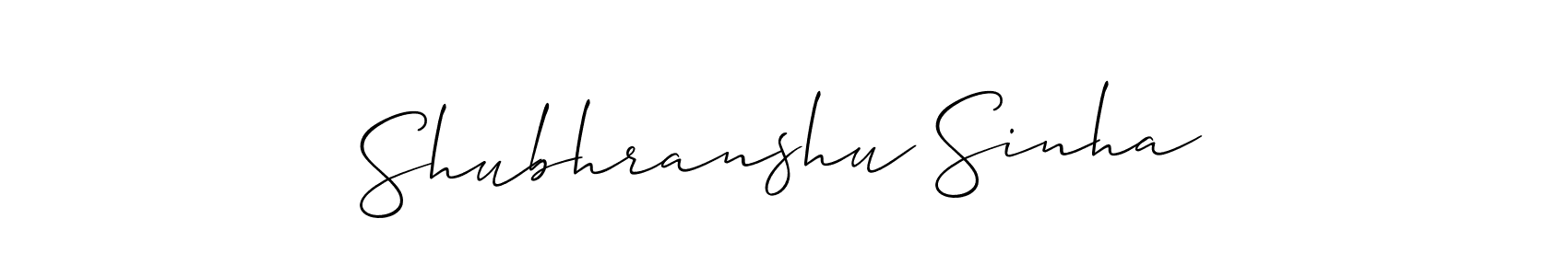 You should practise on your own different ways (Allison_Script) to write your name (Shubhranshu Sinha) in signature. don't let someone else do it for you. Shubhranshu Sinha signature style 2 images and pictures png