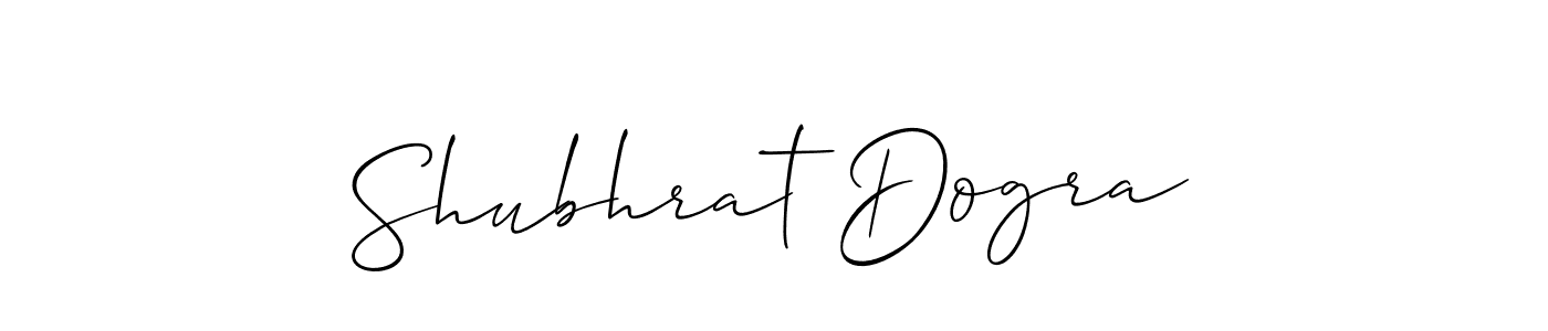 How to make Shubhrat Dogra signature? Allison_Script is a professional autograph style. Create handwritten signature for Shubhrat Dogra name. Shubhrat Dogra signature style 2 images and pictures png