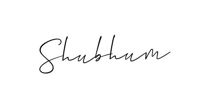 Best and Professional Signature Style for Shubhum. Allison_Script Best Signature Style Collection. Shubhum signature style 2 images and pictures png